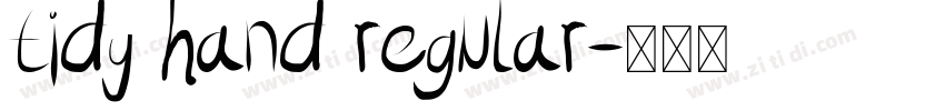 Tidy Hand Regular字体转换